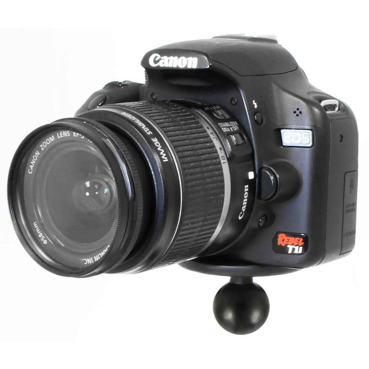 Ram Ball Adapter w/ Round Plate & 1/4" - 20 Threaded Stud - B Size | RAM - B - 202AU - MojoMotoSport.com
