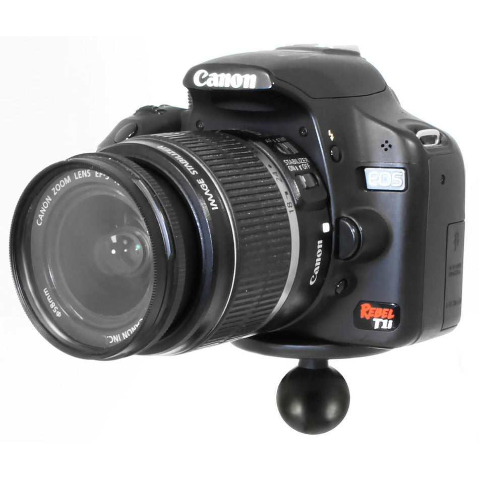 Ram Ball Adapter w/ Round Plate & 1/4" - 20 Threaded Stud - B Size | RAM - B - 202AU - MojoMotoSport.com