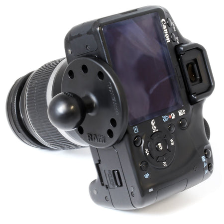 Ram Ball Adapter w/ Round Plate & 1/4" - 20 Threaded Stud - B Size | RAM - B - 202AU - MojoMotoSport.com
