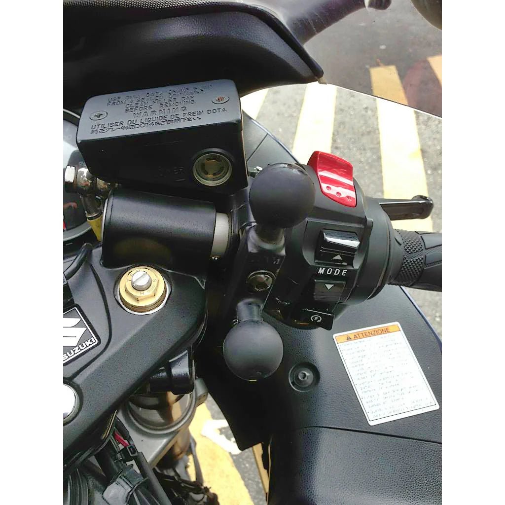 Ram Brake/Clutch Reservoir Base w/ 2 1" Balls | RAM - B - 309 - 2U - MojoMotoSport.com