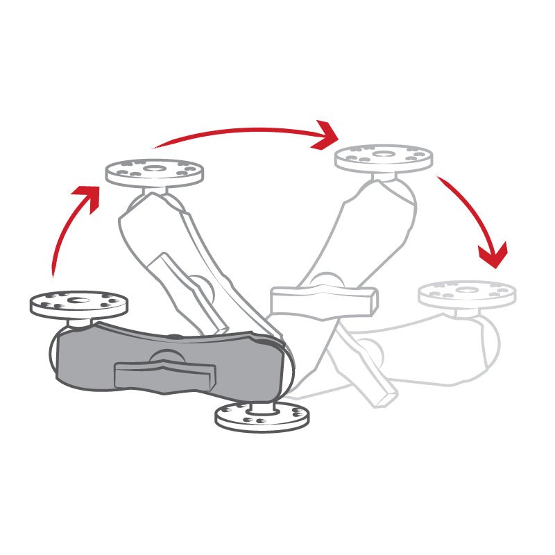Ram Double Socket Arm - C Size Medium | RAM - 201U - MojoMotoSport.com