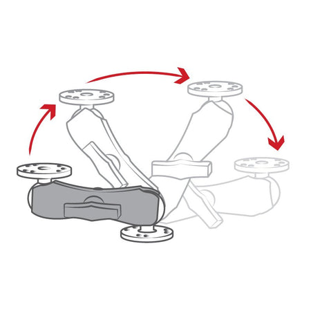 Ram Double Socket Arm - C Size Medium | RAM - 201U - MojoMotoSport.com