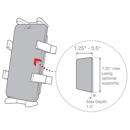 Ram Finger - Grip Universal GPS and Radio Holder | RAM - HOL - UN4U - MojoMotoSport.com