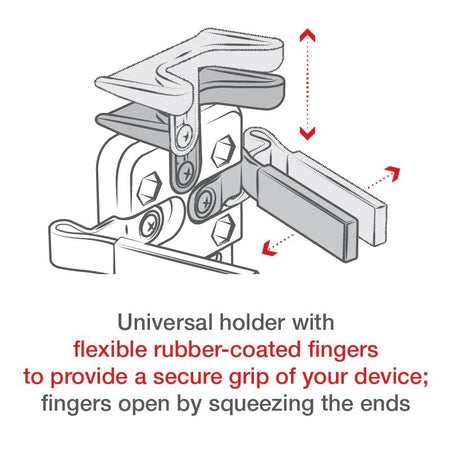 Ram Fork Stem Mount w/ Finger - Grip GPS/Radio Holder | RAM - B - 176 - UN4 - MojoMotoSport.com