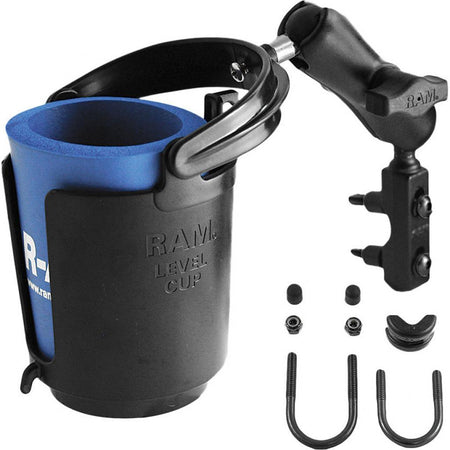Ram Level Cup 16oz Drink Holder Brake/Clutch Reservoir Mount | RAM - B - 132 - 309 - MojoMotoSport.com