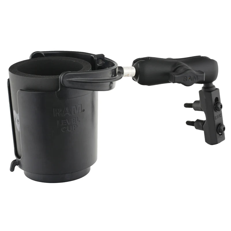 Ram Level Cup 16oz Drink Holder Brake/Clutch Reservoir Mount | RAM - B - 132 - 309 - MojoMotoSport.com