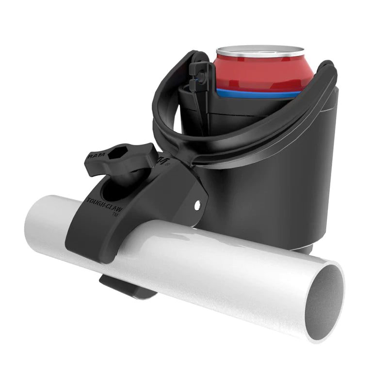 Ram Level Cup 16oz Drink Holder w/ Tough - Claw Mount | RAM - B - 132 - 400 - MojoMotoSport.com