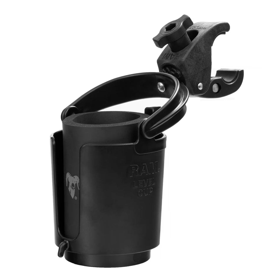 Ram Level Cup 16oz Drink Holder w/ Tough - Claw Mount | RAM - B - 132 - 400 - MojoMotoSport.com