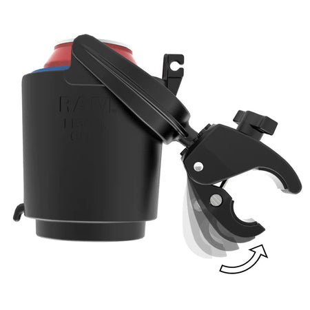 Ram Level Cup 16oz Drink Holder w/ Tough - Claw Mount | RAM - B - 132 - 400 - MojoMotoSport.com