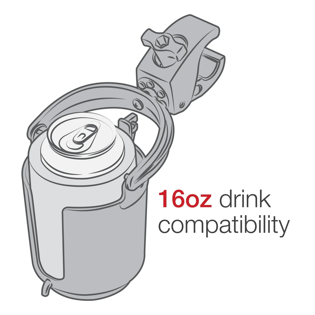 Ram Level Cup 16oz Drink Holder w/ Tough - Claw Mount | RAM - B - 132 - 400 - MojoMotoSport.com