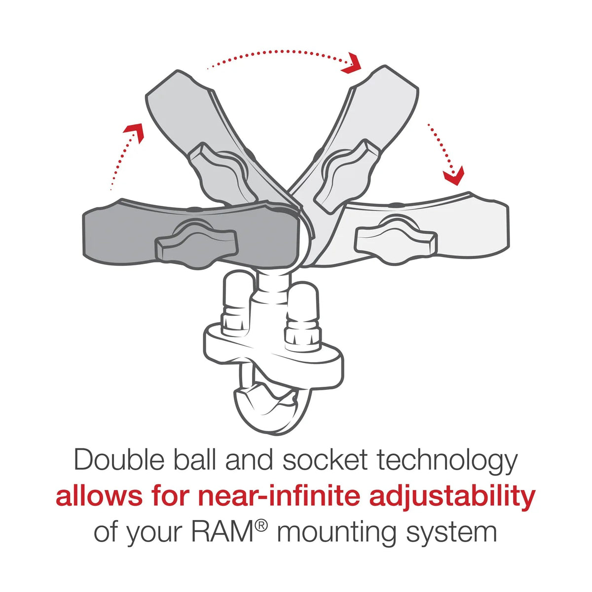 Ram Level Cup 16oz Drink Holder w/ U - Bolt Base - .5" - 1.25" Rails | RAM - B - 132R - MojoMotoSport.com