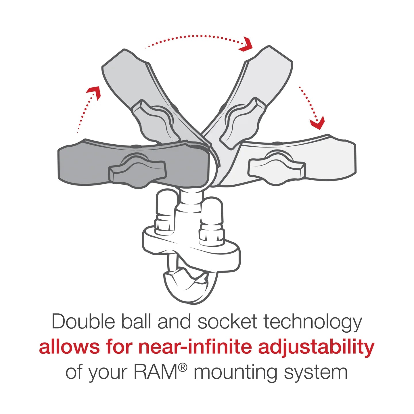 Ram Level Cup 16oz Drink Holder w/ U - Bolt Base - .5" - 1.25" Rails | RAM - B - 132R - MojoMotoSport.com