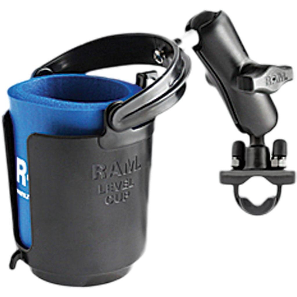 Ram Level Cup 16oz Drink Holder w/ U - Bolt Base - .5" - 1.25" Rails | RAM - B - 132R - MojoMotoSport.com
