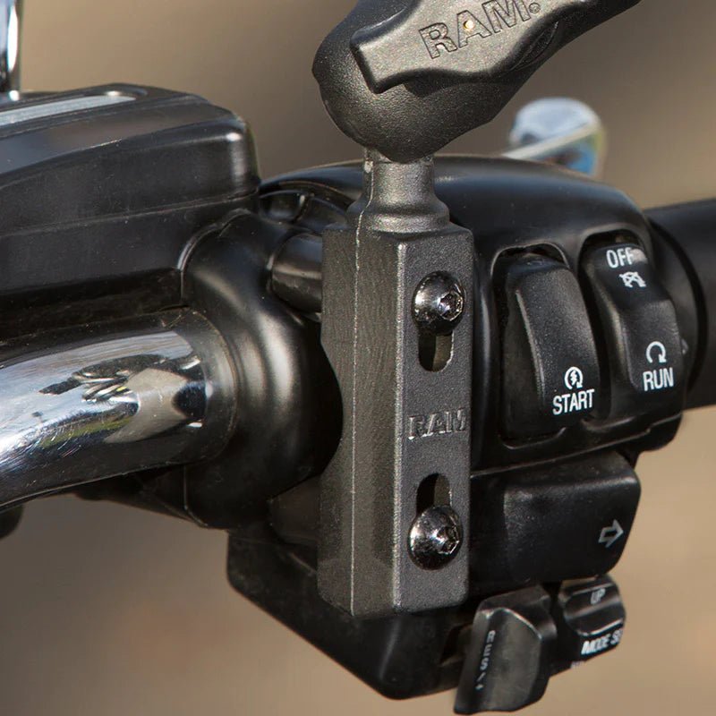 Ram Motorcycle Brake/Clutch Reservoir Base w/ 1" Ball | RAM - B - 309 - 1U - MojoMotoSport.com
