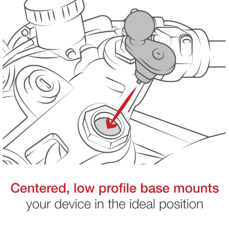 Ram Motorcycle Fork Stem Double Ball Mount | RAM - B - 176 - MojoMotoSport.com