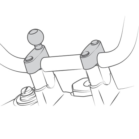 Ram Motorcycle Handlebar Clamp Base w/ M8 Bolts | RAM - B - 367U - MojoMotoSport.com