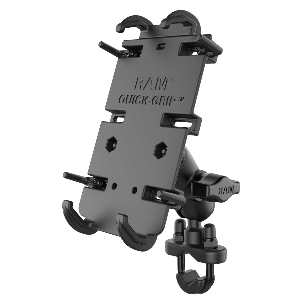 Ram Quick - Grip XL Phone Mount w/ Handlebar U - Bolt Base - Short | RAM - B - 149Z - A - PD4U - MojoMotoSport.com