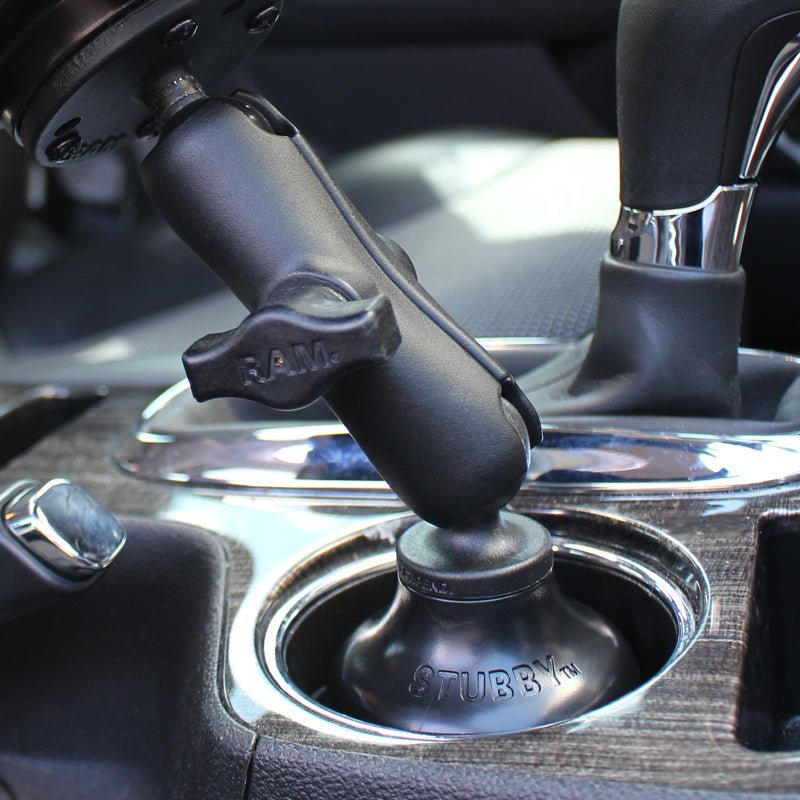 Ram Stubby Cup Holder Ball Base w/ 1" Ball | RAP - B - 299 - 4U - MojoMotoSport.com