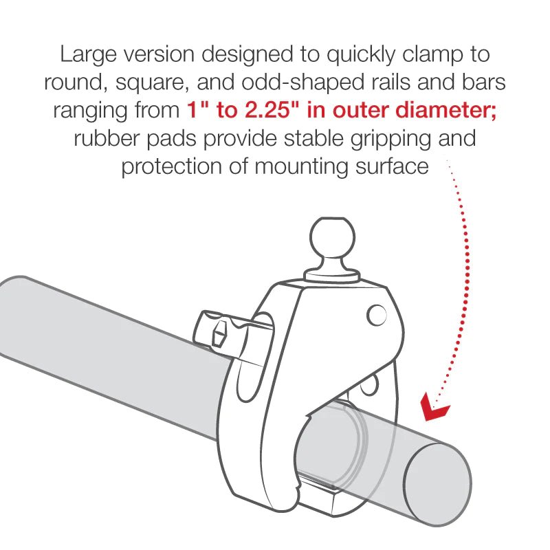 Ram Tough - Claw Large Clamp Base w/ Ball | RAP - B - 401U - MojoMotoSport.com