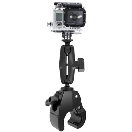 Ram Tough - Claw Medium Clamp Mount w/ Action Camera Adapter | RAP - B - 404 - GOP1U - MojoMotoSport.com