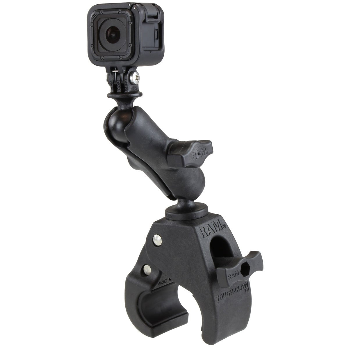 Ram Tough - Claw Medium Clamp Mount w/ Action Camera Adapter | RAP - B - 404 - GOP1U - MojoMotoSport.com