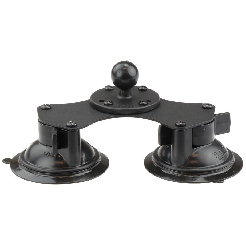 Ram Twist - Lock Dual Suction Cup Base with Ball | RAM - B - 189B - 202U - MojoMotoSport.com