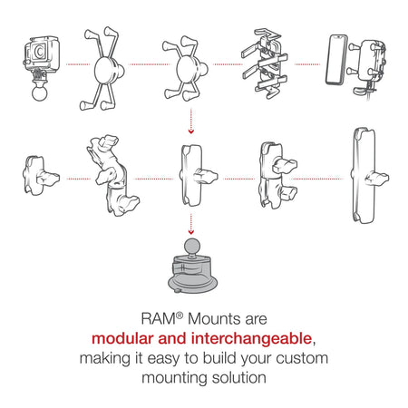 Ram Twist - Lock Suction Cup Base w/ Ball | RAM - B - 224 - 1U - MojoMotoSport.com