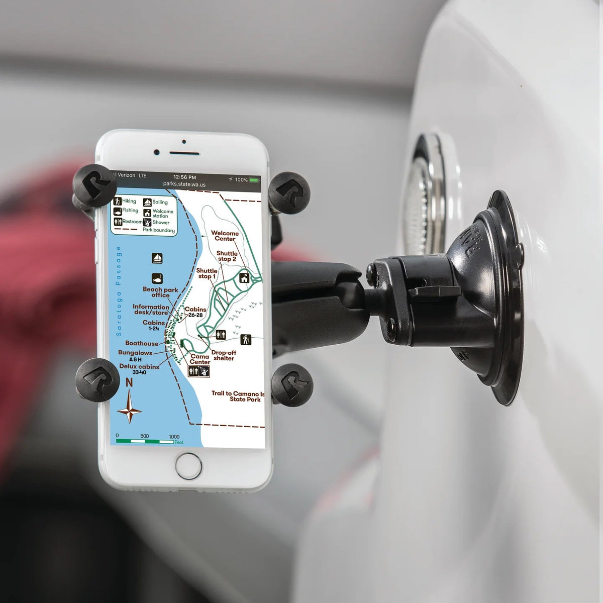 Ram Twist - Lock Suction Cup Base w/ Ball | RAM - B - 224 - 1U - MojoMotoSport.com