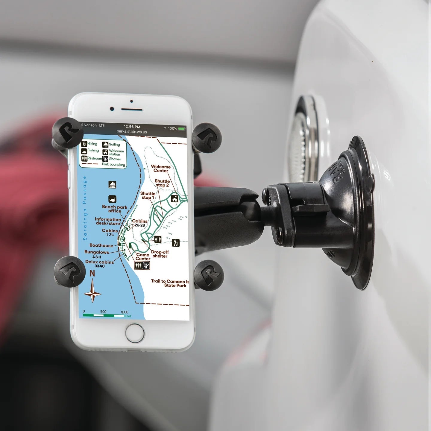 Ram Twist - Lock Suction Cup Base w/ Ball | RAM - B - 224 - 1U - MojoMotoSport.com