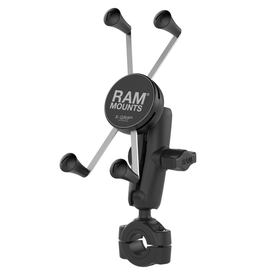 Ram X - Grip Large Phone Mount w/ Torque Medium Rail Base - Medium Arm | RAM - B - 408 - 75 - 1 - UN10U - MojoMotoSport.com