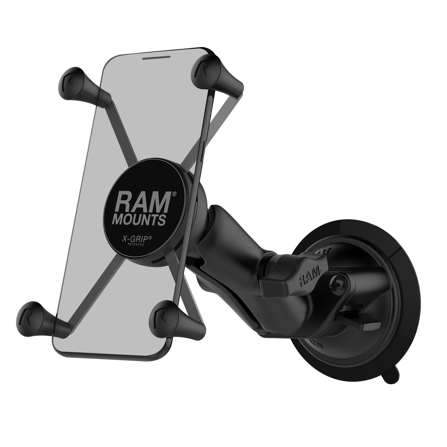 Ram X - Grip Large Phone Mount w/ Twist - Lock Suction Cup - Medium | RAM - B - 166 - UN10 - MojoMotoSport.com
