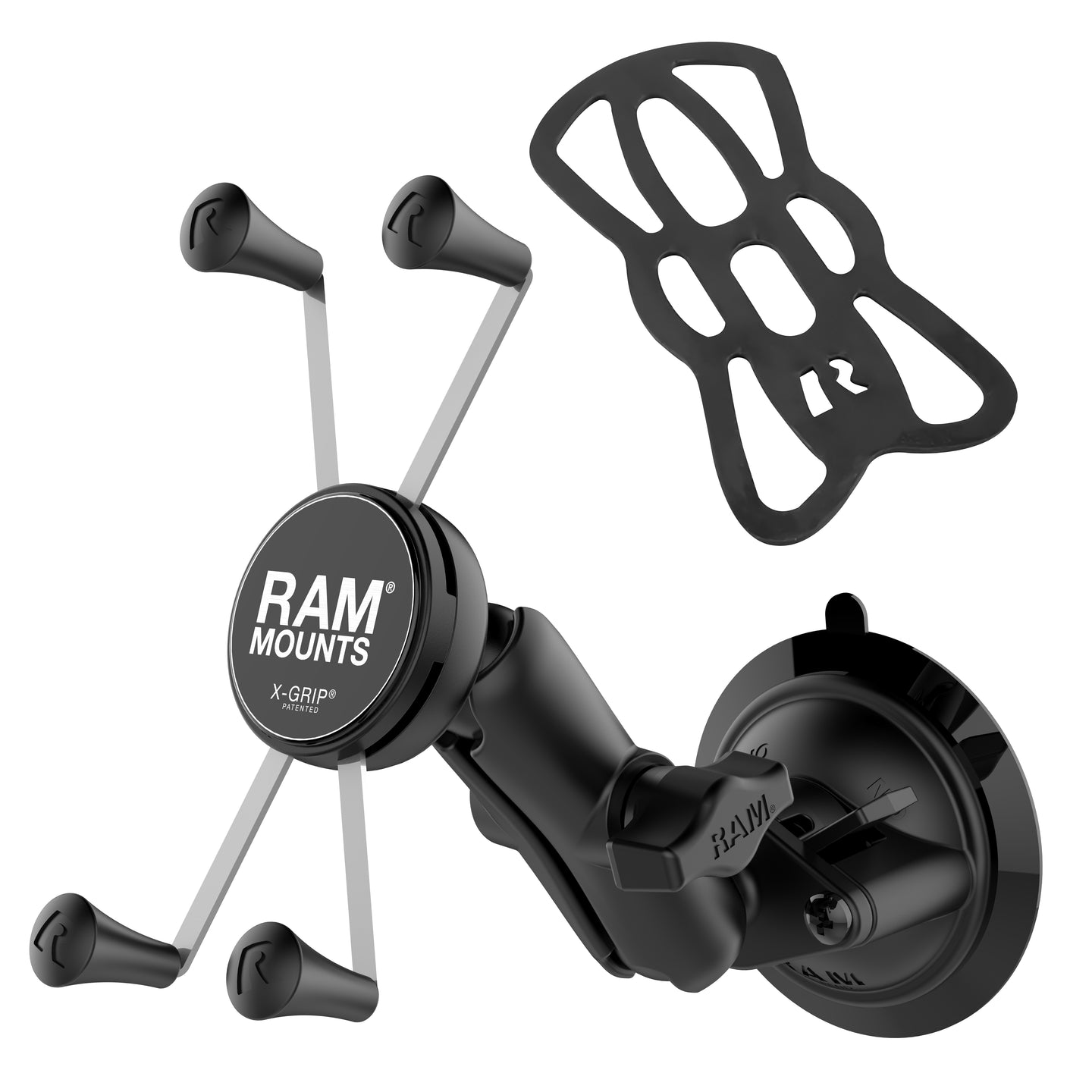 Ram X - Grip Large Phone Mount w/ Twist - Lock Suction Cup - Medium | RAM - B - 166 - UN10 - MojoMotoSport.com