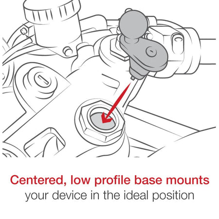 Ram X - Grip Phone Holder w/ Motorcycle Fork Stem Base | RAM - B - 176 - A - UN7 - MojoMotoSport.com