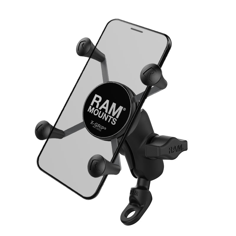 Ram X - Grip Phone Mount w/ 9mm Angled Bolt Head Adapter | RAM - B - 272 - A - UN7 - MojoMotoSport.com