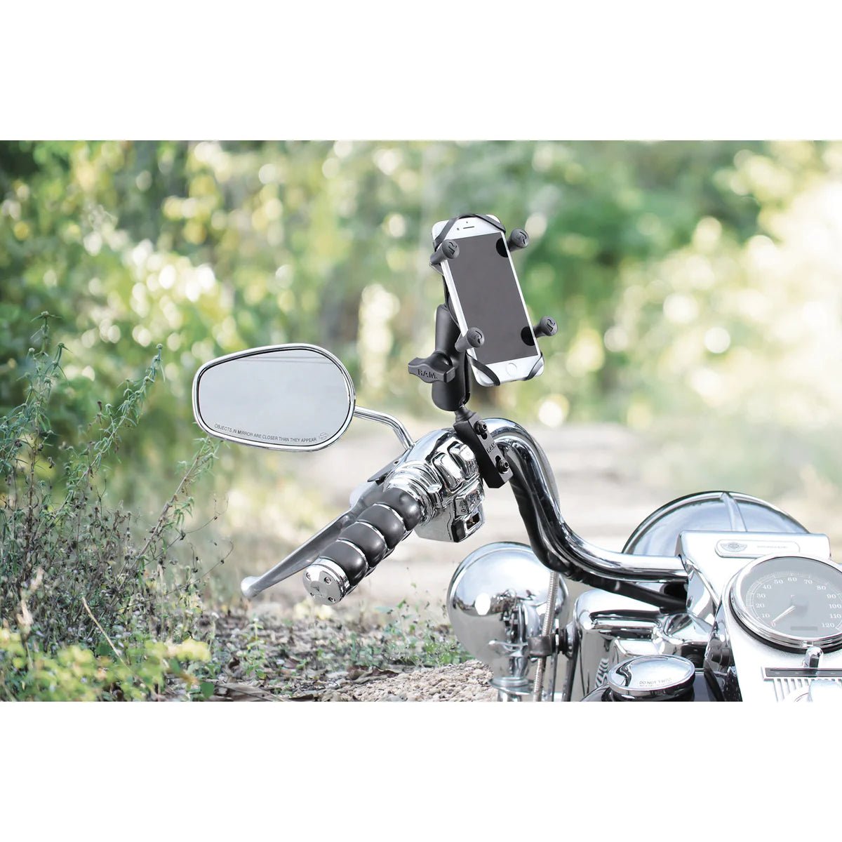 Ram X - Grip Phone Mount w/ Brake/Clutch Reservoir Base - Medium | RAM - B - 174 - UN7 - MojoMotoSport.com