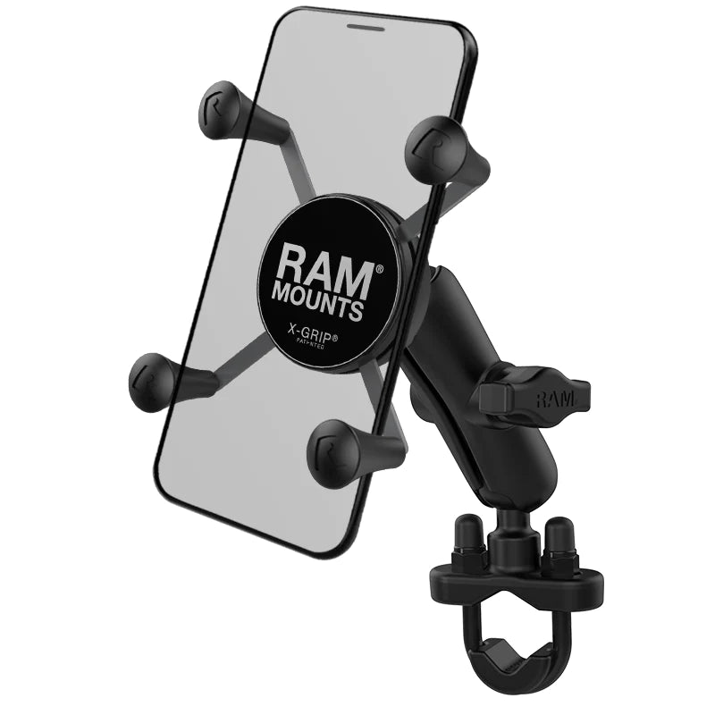 Ram X - Grip Phone Mount w/ Handlebar U - Bolt Base - Medium | RAM - B - 149Z - UN7 - MojoMotoSport.com