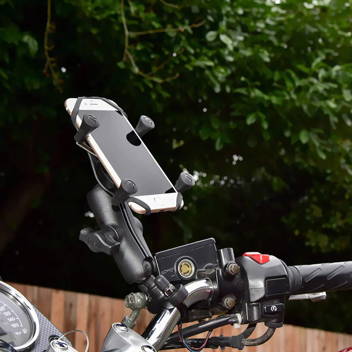 Ram X - Grip Phone Mount w/ Handlebar U - Bolt Base - Medium | RAM - B - 149Z - UN7 - MojoMotoSport.com