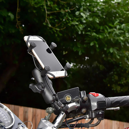 Ram X - Grip Phone Mount w/ Handlebar U - Bolt Base - Medium | RAM - B - 149Z - UN7 - MojoMotoSport.com