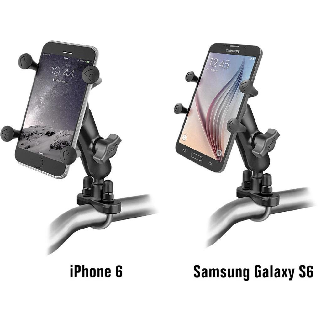 Ram X - Grip Phone Mount w/ Handlebar U - Bolt Base - Medium | RAM - B - 149Z - UN7 - MojoMotoSport.com