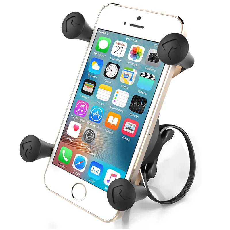 Ram X - Grip Phone Mount w/ RAM EZ - On/Off Bicycle Base | RAP - 274 - 1 - UN7 - MojoMotoSport.com