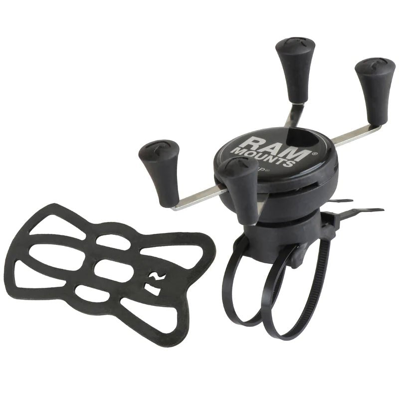 Ram X - Grip Phone Mount w/ RAM EZ - On/Off Bicycle Base | RAP - 274 - 1 - UN7 - MojoMotoSport.com