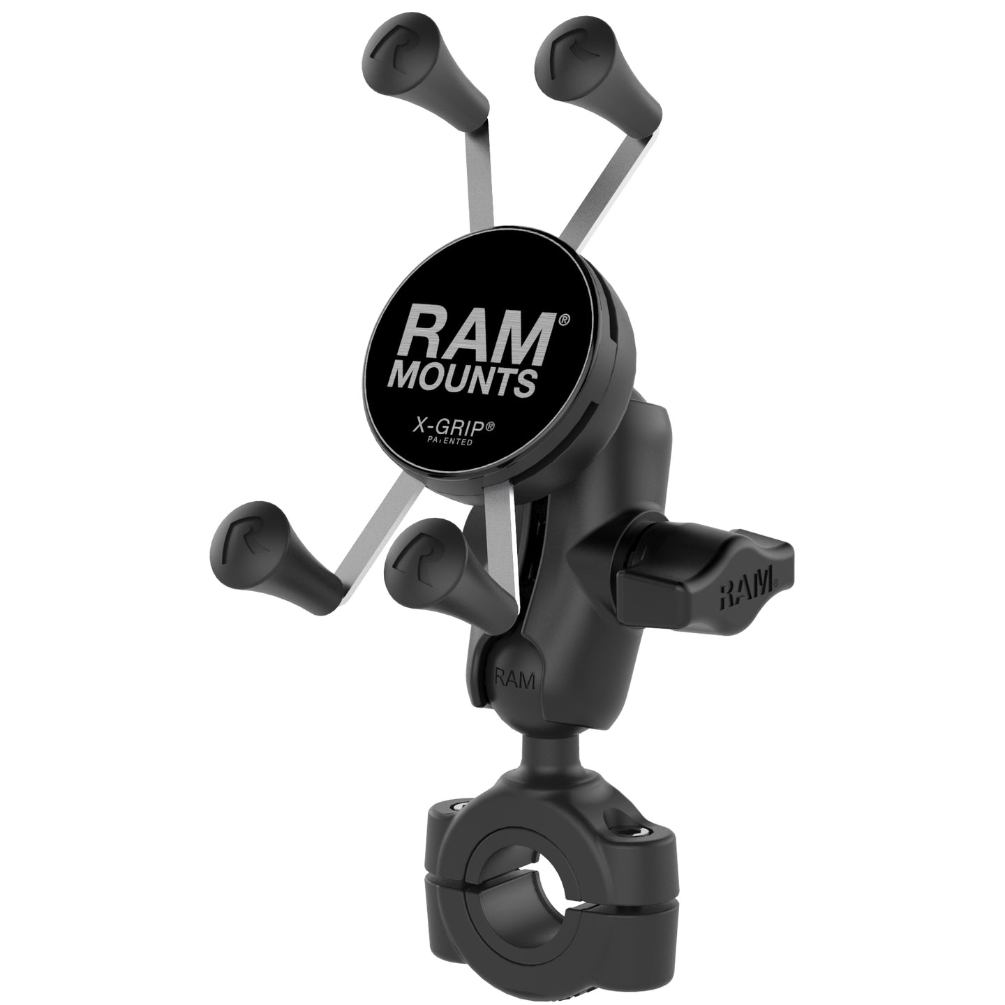 Ram X - Grip Phone Mount w/ Torque Medium Rail Base - Short | RAM - B - 408 - 75 - 1 - A - UN7 - MojoMotoSport.com
