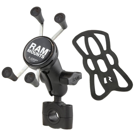 Ram X - Grip Phone Mount w/ Torque Medium Rail Base - Short | RAM - B - 408 - 75 - 1 - A - UN7 - MojoMotoSport.com