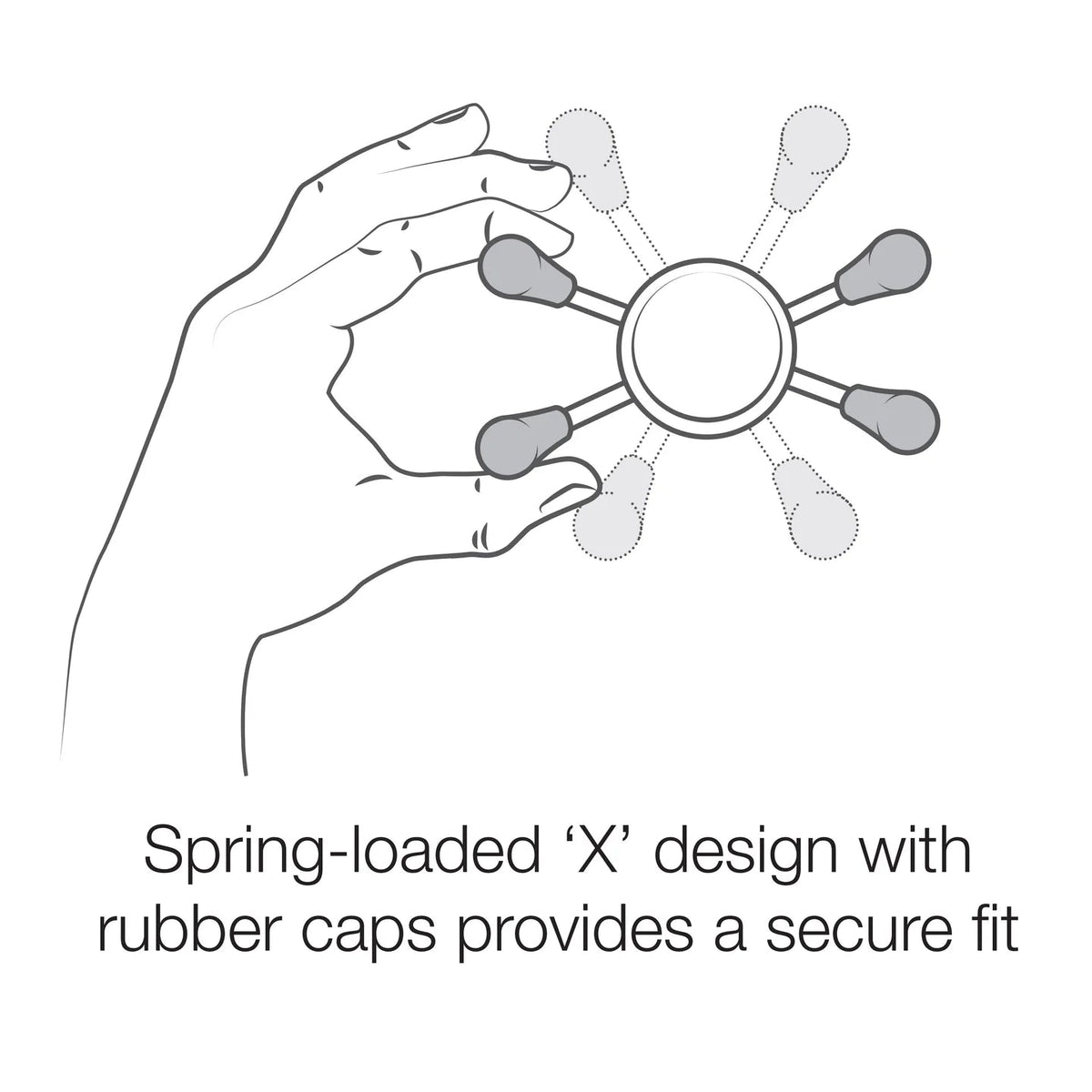 Ram X - Grip Universal Phone Holder w/ Ball - B Size | RAM - HOL - UN7BU - MojoMotoSport.com