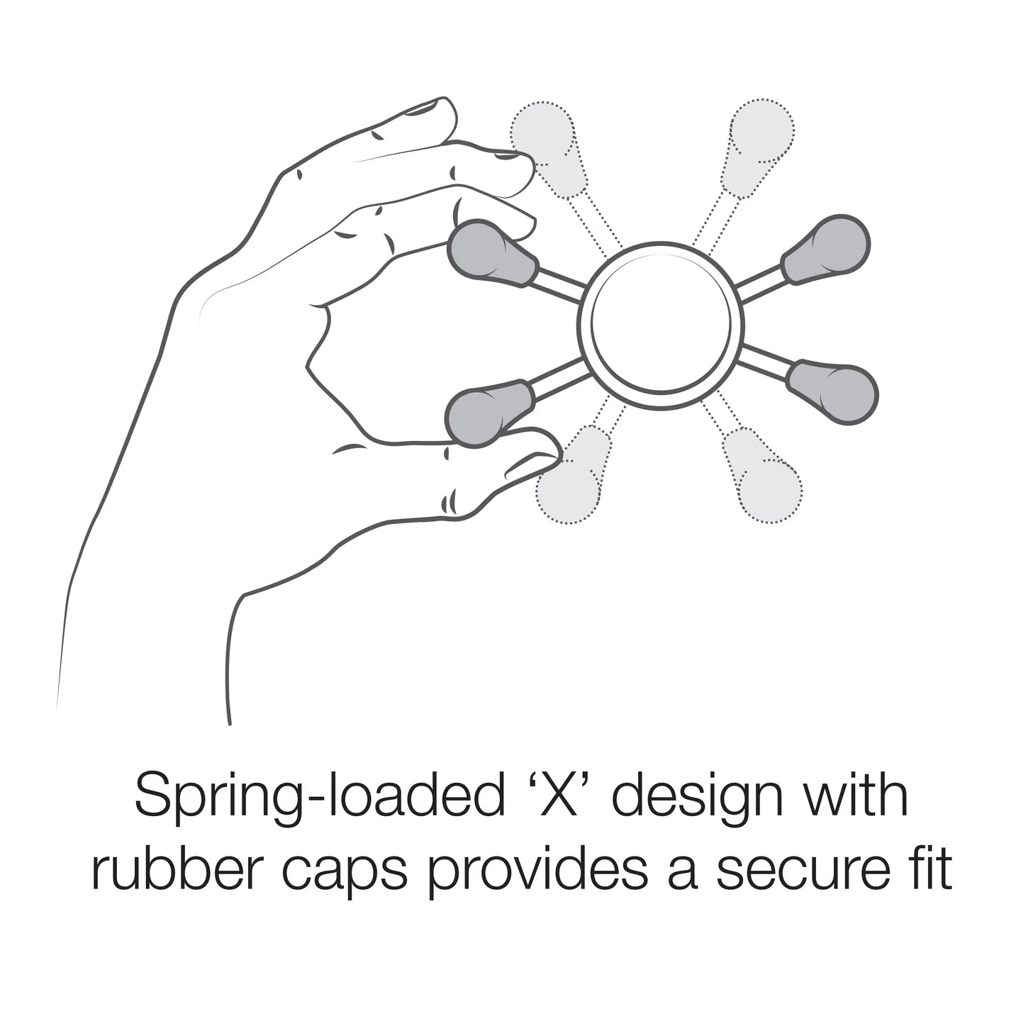 Ram X - Grip Universal Phone Holder w/ Ball - B Size | RAM - HOL - UN7BU - MojoMotoSport.com