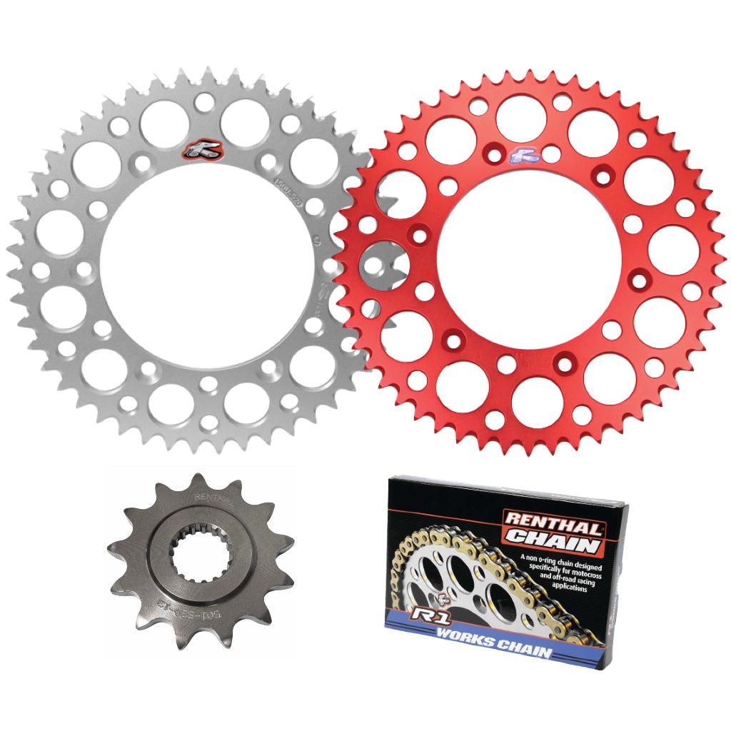 Renthal Chain & Ultralight Sprocket Kit Honda CR80/85 '86 - 02 - MojoMotoSport.com
