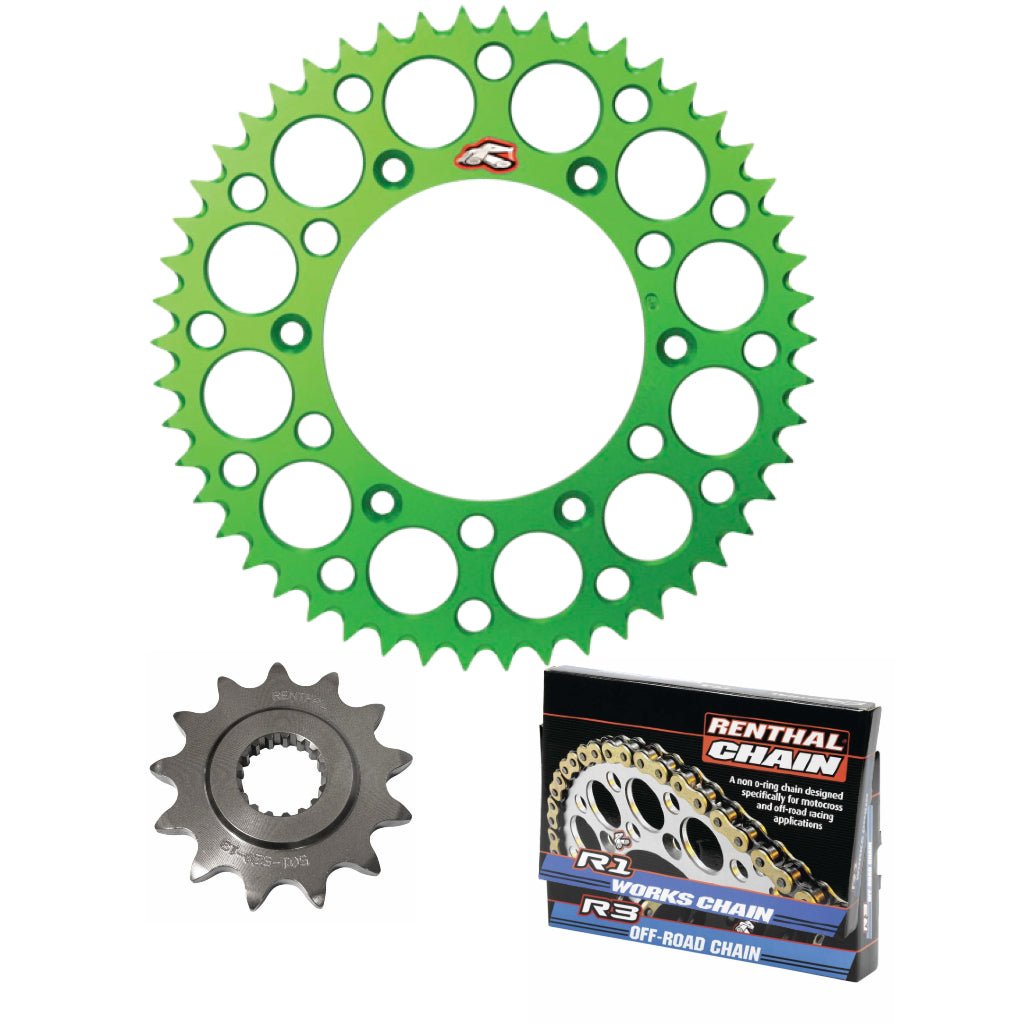 Renthal Chain & Ultralight Sprocket Kit Kawasaki KX250F '04 - 05 - MojoMotoSport.com