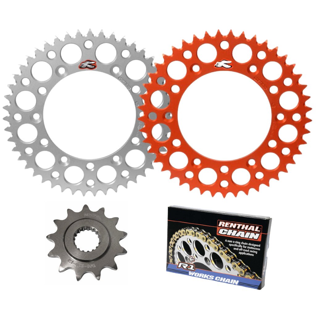 Renthal Chain & Ultralight Sprocket Kit KTM/Husqvarna 65cc '09 - 23 - MojoMotoSport.com