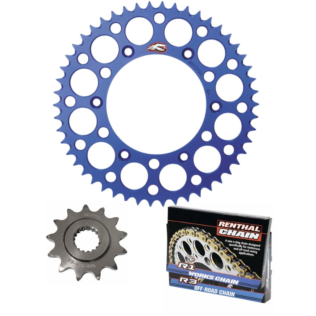 Renthal Chain & Ultralight Sprocket Kit Yamaha YZ/WR250 - 450F/X '98 - 22 - MojoMotoSport.com