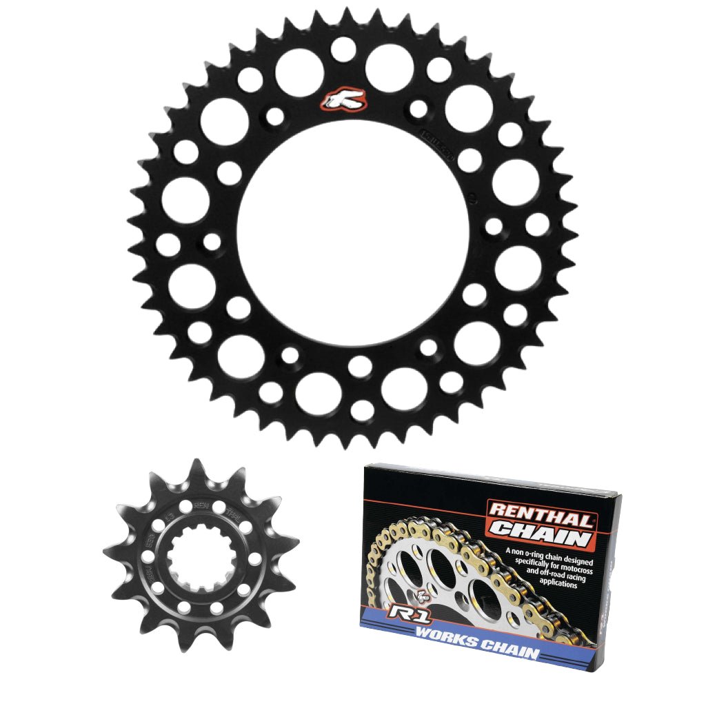 Renthal Ultralight Works Chain & Sprocket Kit KTM/Husqvarna 50cc '14 - 23 - MojoMotoSport.com